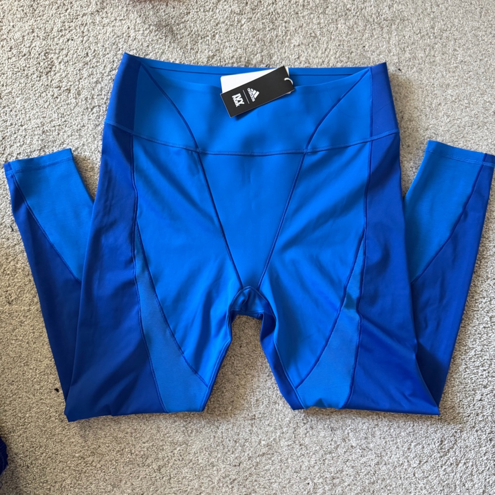 NWT Adidas Ivy Park Royal Blue Athletic Leggings Size XL Beyoncé Ivy Park